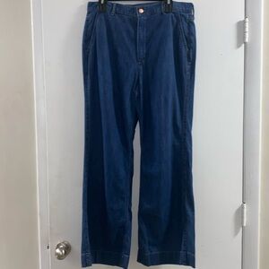 J. Crew Indigo Wide-Leg Trouser Jeans